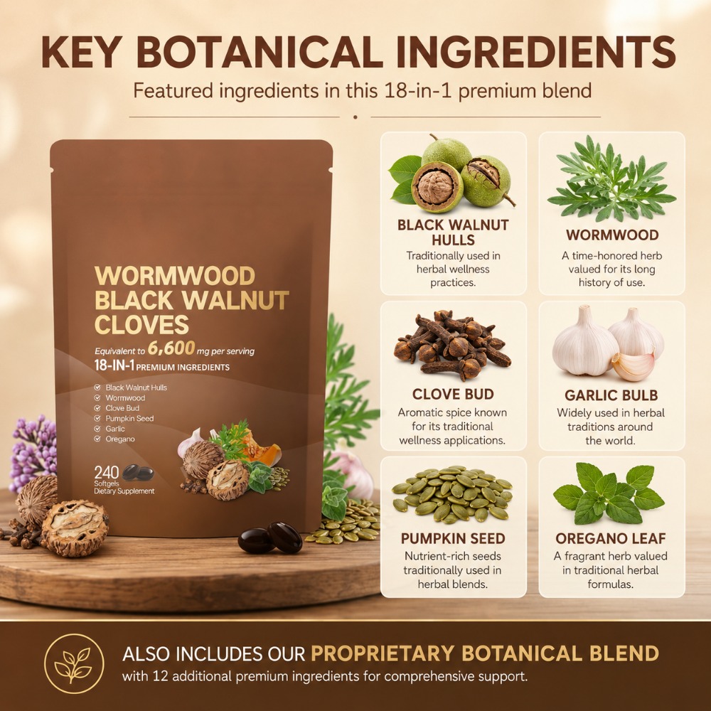 Wormwood Black Walnut Cloves 6 - Chamomile Tea avaliação e preço